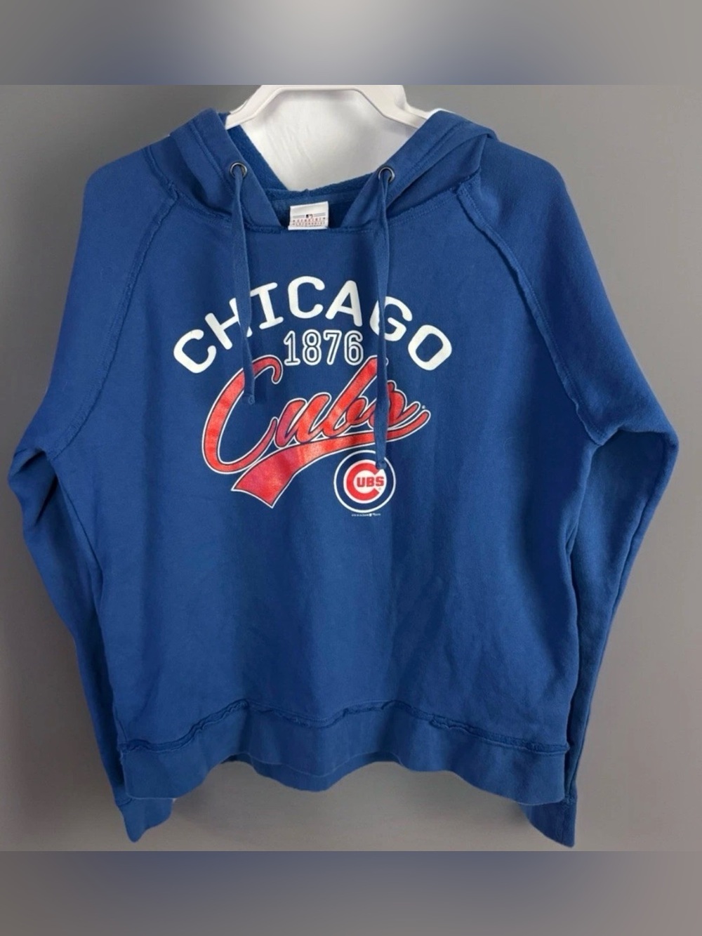 Chicago Cubs Hoodie Women's Size Large 5th & Ocean 1876 Blue MLB Sweatshirt